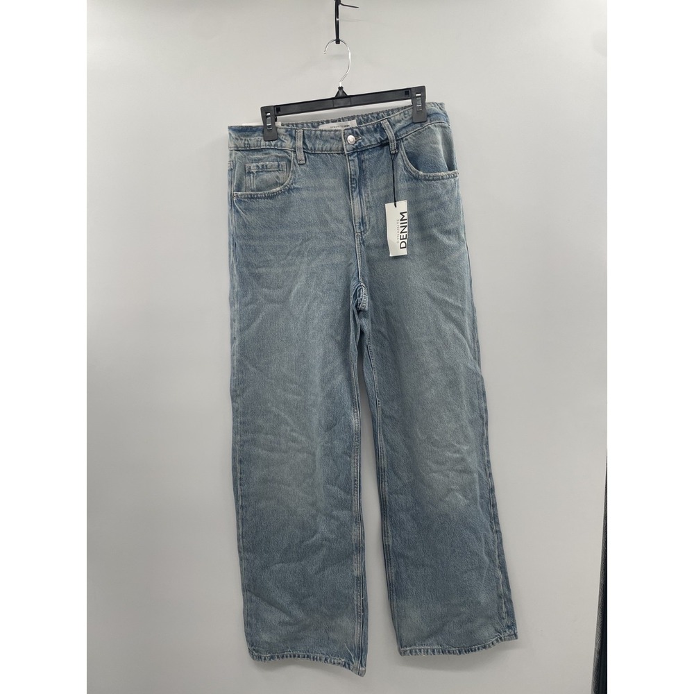 Dynamite Heidi Jeans Women's 12/31R Blue Denim Jambe Large Wide Leg Baggy NWT